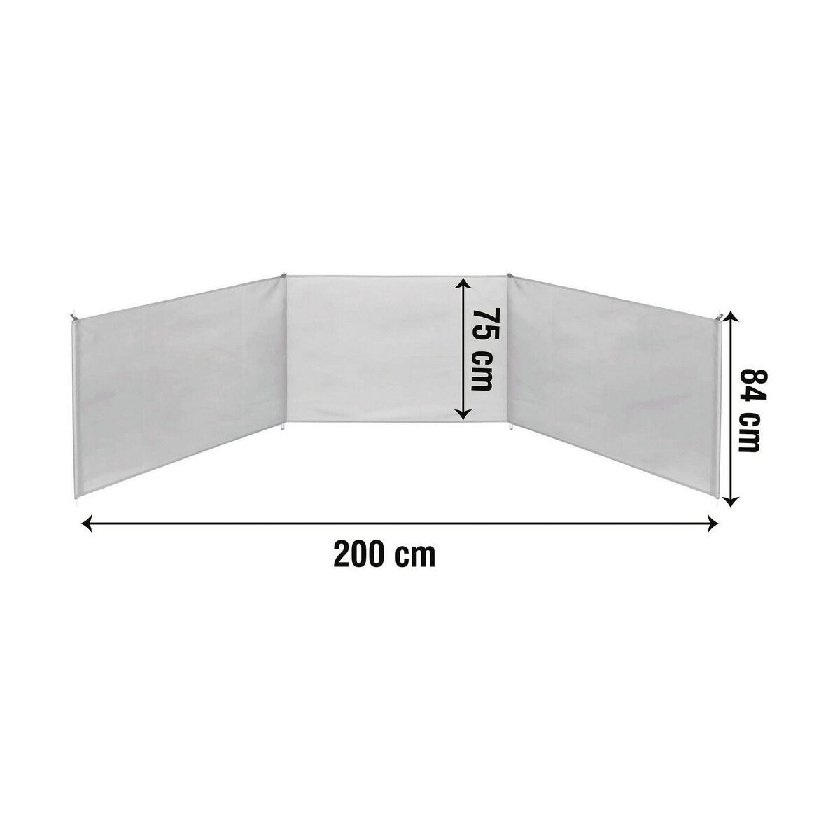 Windschutz Aktive 200 x 75 x 84 cm Blau
